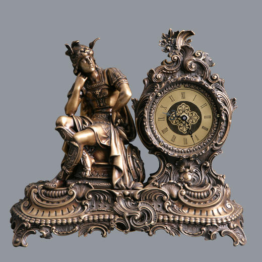 宇达青铜全铜摆件《战神钟》创意礼品 家居饰品摆件 高35.5cm 商品图0