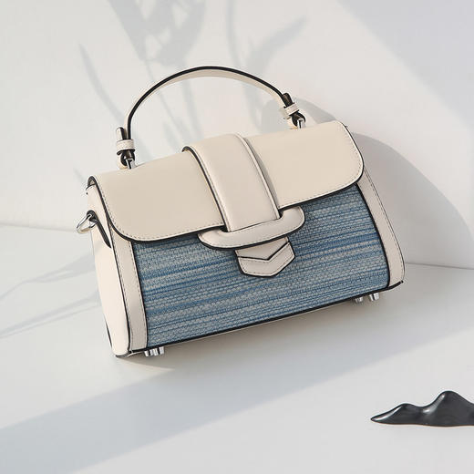 囧囧有神系列 非遗侗族手织布牛皮包 商品图10