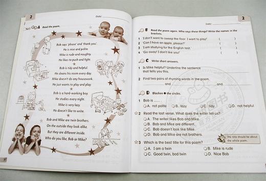 培生香港朗文小学英语教材 二年级下学期 阅读练习册 英文原版 Primary Longman Express 2B Reading 第二版朗文快车PLE 英文版 商品图1