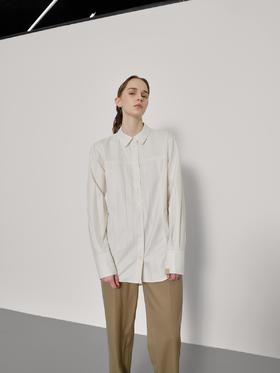 基础款压褶衬衫