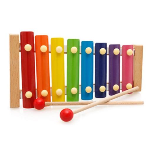 【益智玩具】婴幼益智玩具奥尔夫乐器木制八8音阶小木手敲琴 商品图2