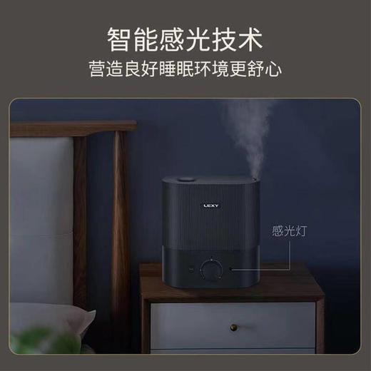 LEXY莱克家用加湿器 孕妇婴儿卧室空调房空气净化加湿器加湿 办公室大雾量加湿机 HU301 灰色 商品图2