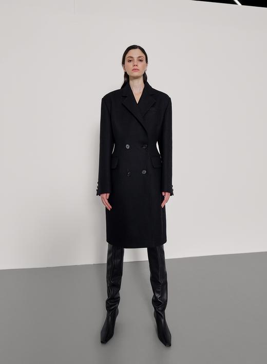 立体收腰双排扣大衣 商品图0