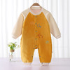 【双层加绒 一体保暖】婴儿加绒连体衣外出秋装男女宝宝哈衣爬服冬季新生儿保暖衣服 商品缩略图1