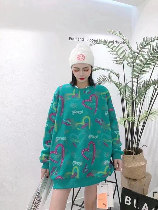 女爱心花卫衣1049 商品图1