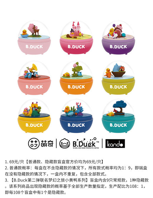 【停购】B.DUCK 梦幻之旅 小黄鸭音乐盒 第二弹 9只/盒 盲盒 商品图0