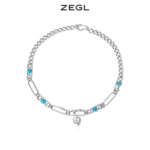 ZEGL设计师涂鸦项链女ins嘻哈锁骨毛衣链秋冬配饰品 商品图0