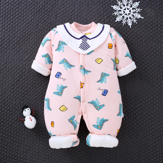 【宝宝出游之选】A类婴儿连体衣秋冬保暖宝宝哈衣纯棉baby爬服新款新生儿衣服 商品图7