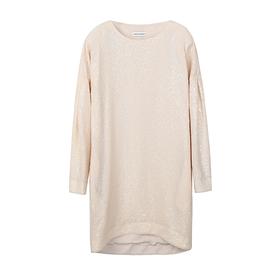 一字领直身连衣裙