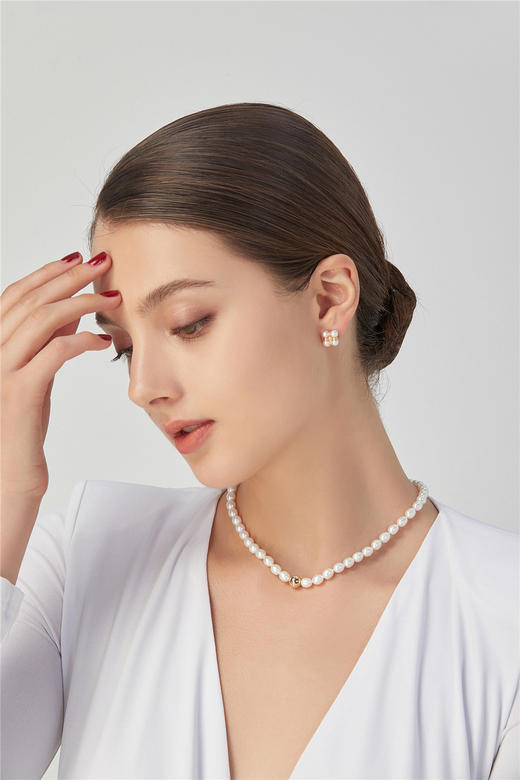 Pearl moments 灵感星球米形全珠项链 商品图4