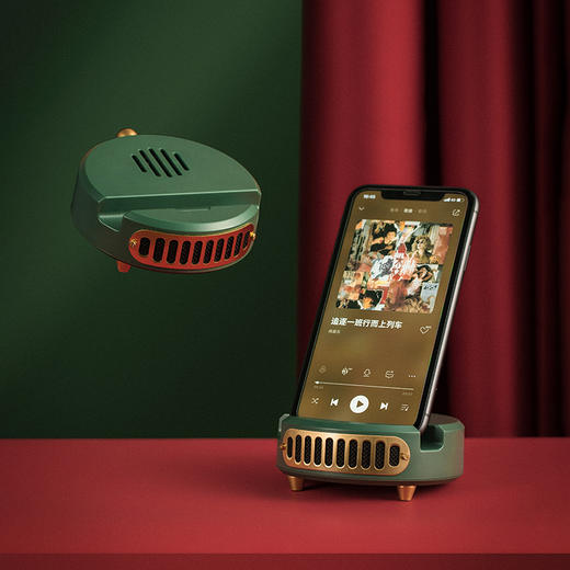 开物KAWOO 重庆森林复古收音机音响 桌面手机支架蓝牙小音箱 商品图3