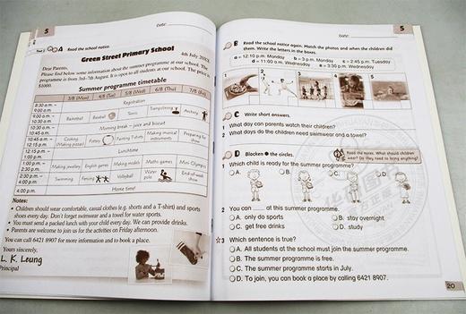 培生香港朗文小学英语教材 三年级下学期 阅读练习册 英文原版 Primary Longman Express 3B Reading 第二版朗文快车PLE 英文版 商品图1