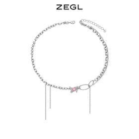 ZEGL设计师蝴蝶项链女轻奢小众2023年新款锁骨链配饰