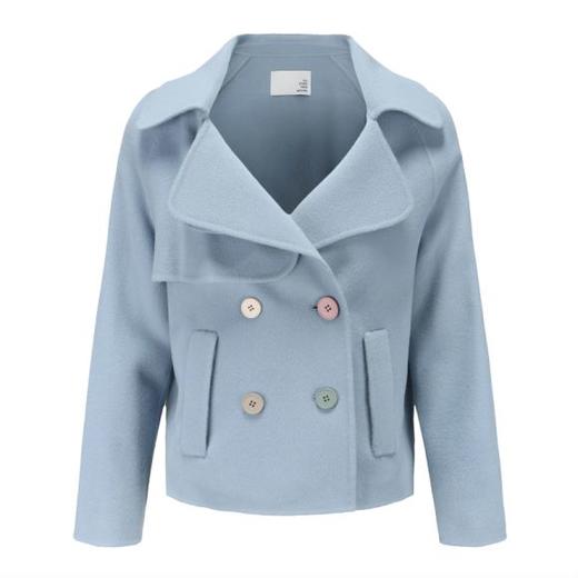 双排扣短款羊毛风衣 商品图0