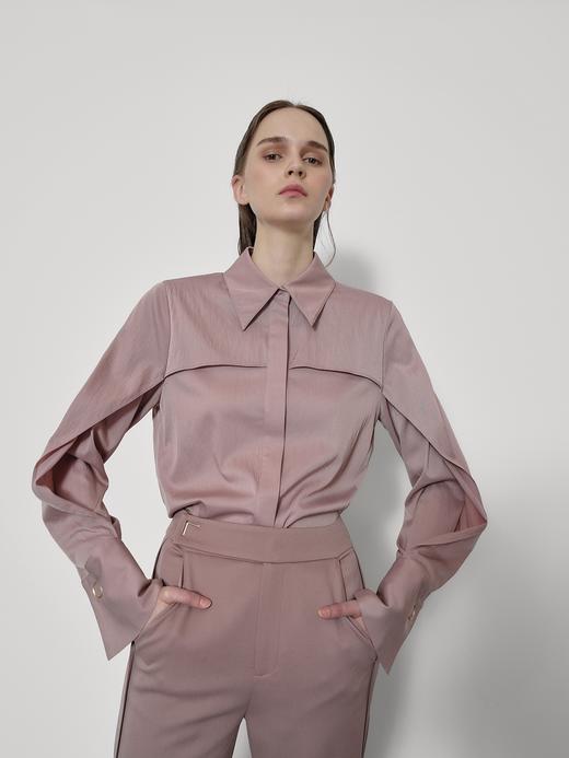 溢边袖浮水衬衫 商品图1