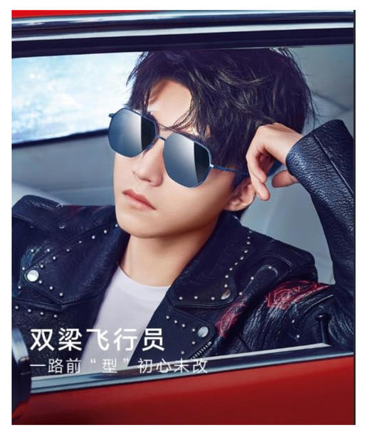 骊佳7061型多边形双梁飞行员高清偏光（近视)太阳眼镜，王俊凯同款，男女同款 商品图0