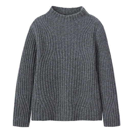 【童装企领羊绒套衫】羊绒世家童装100%山羊绒衫半高领抽条保暖毛衣 商品图6