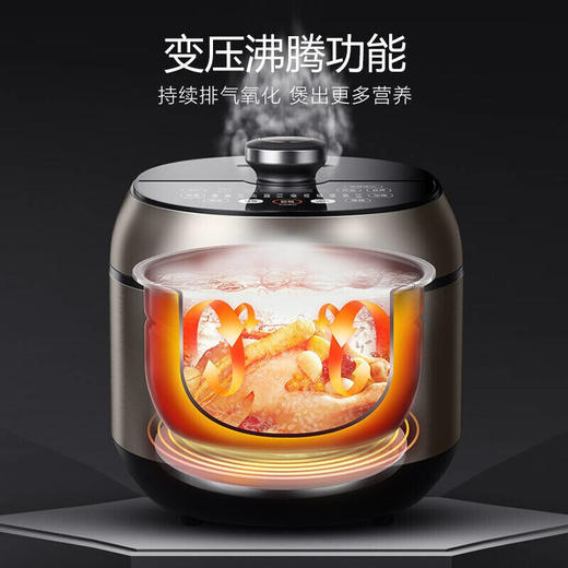 九阳电压力锅 5L双胆压力煲 全程沸腾 肉香汤浓 IH加热 上置界面高端 Y-50IHS10 IH沥脂 1600W 商品图5