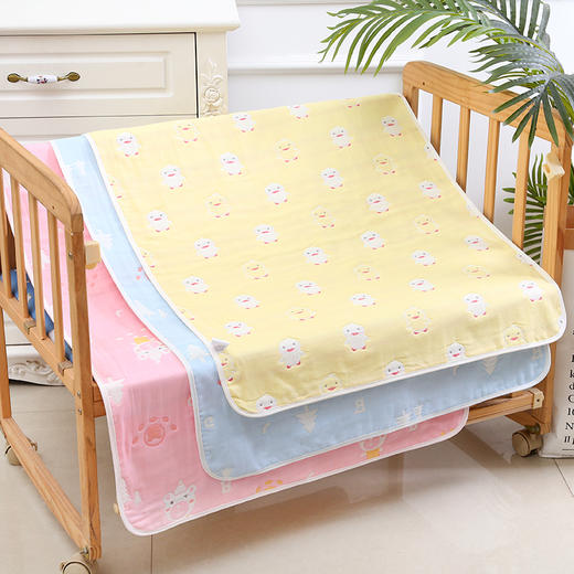 爱婴情浓卡通纱布四层隔尿垫AF159#70*120（颜色随机） 商品图0