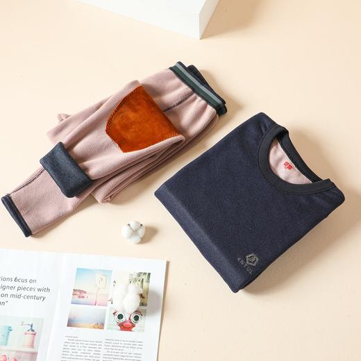 无积分赠品【特价】男士摇粒绒超柔绒仿羊毛衫仿线衫特厚加绒大码护膝保暖内衣套装3361 商品图7