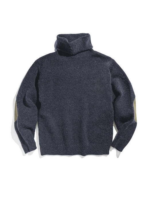 工装优选 日系复古加厚针织高领马海毛毛衣秋冬慵懒针织打底衫男绒 商品图4