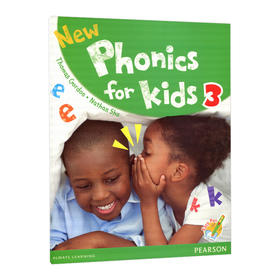 香港朗文幼儿英语自然拼读教材3级别 英文原版 New Phonics for kids 3 亲子幼儿小班教材 可搭配培生易学笔 点读笔