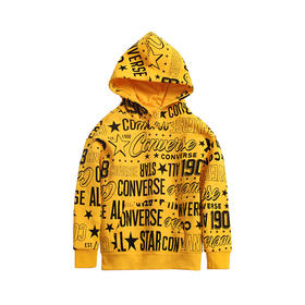 Converse匡威童装冬男女儿童加绒全身logo连帽卫衣CV2142069