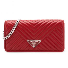 PRADA 女士红色皮革单肩包 1DH044-2CET-F068Z