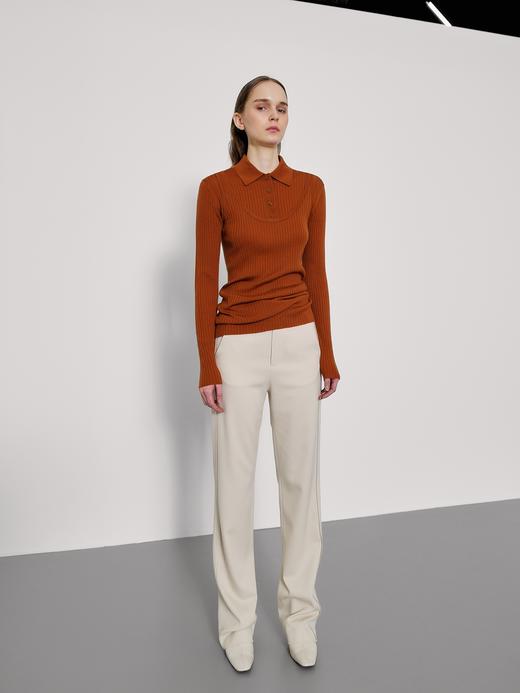 假两件衬衫针织上衣 商品图1