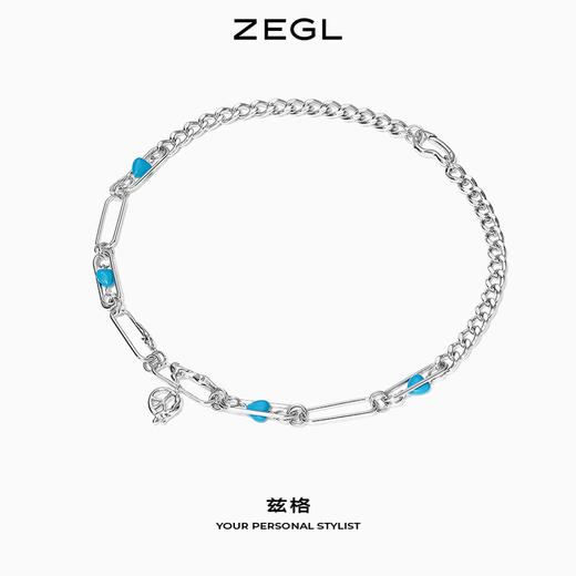 ZEGL设计师涂鸦项链女ins嘻哈锁骨毛衣链秋冬配饰品 商品图6