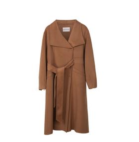 羊绒大翻领系腰带大衣