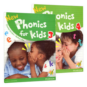 香港朗文幼儿英语自然拼读教材2册 英文原版 New Phonics for kids 3-4级别 学生用书 培生分级阅读 亲子幼儿中班教材 英文版书籍