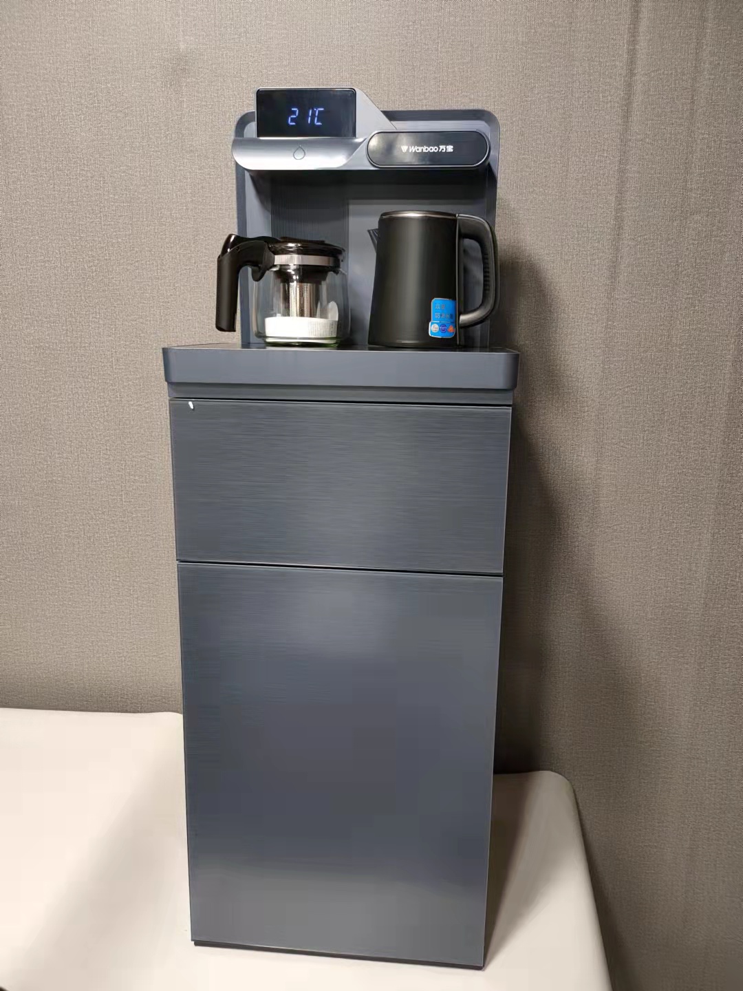 万宝茶吧机(带制冷,加热 浅灰色)带遥控器