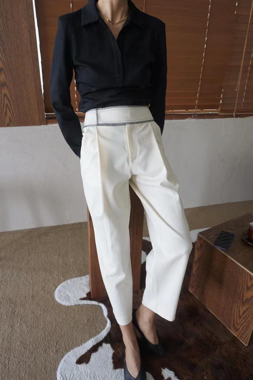 Viktoria Chan | Lexi patched trousers [长裤 黑AW2128 / 白AW2127] 商品图3