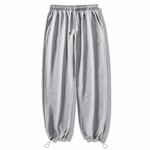 【服饰鞋包】-男士运动裤冬季加绒加厚九分裤宽松束脚休闲潮流抽绳纯色卫裤 商品图3
