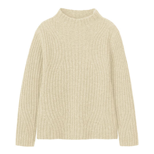 【童装企领羊绒套衫】羊绒世家童装100%山羊绒衫半高领抽条保暖毛衣 商品图7