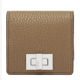 FENDI 女士浅棕色牛皮零钱包 8M0453-A91B-F1F20