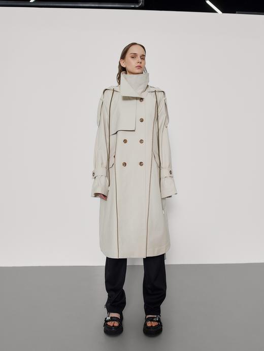 结构外露连帽风衣 商品图0