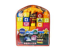 宏星变形警车珀利益智积木3603C