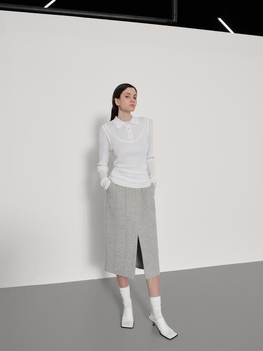 假两件衬衫针织上衣 商品图1