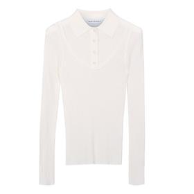 假两件衬衫针织上衣