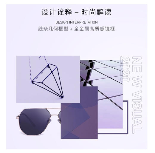 骊佳7061型多边形双梁飞行员高清偏光（近视)太阳眼镜，王俊凯同款，男女同款 商品图4
