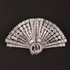 独角鹿西洋古董珠宝首饰英国DRAYSON扇子造型钻石双夹胸针 商品缩略图4