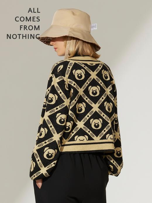 珍珠装饰扣DIA小熊毛衣开衫 商品图1