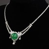 独角鹿西洋古董珠宝欧洲铂金镶嵌钻石哥伦比亚祖母绿公主型项链 商品缩略图1