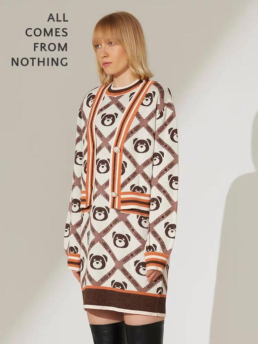 珍珠装饰扣DIA小熊毛衣开衫 商品图0