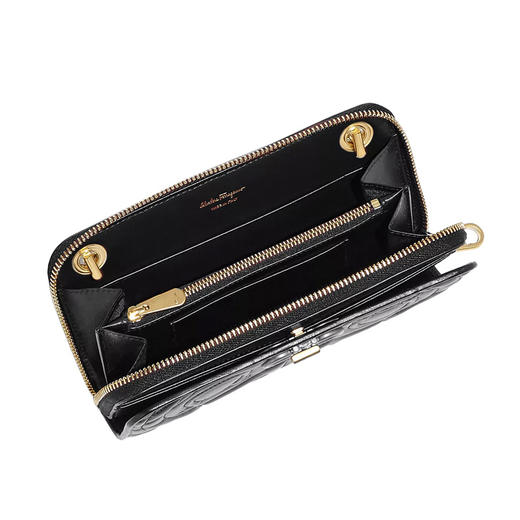 Salvatore Ferragamo 菲拉格慕 女士黑色小牛皮单肩包斜挎包 22-D332-695451 商品图1