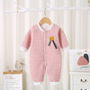 【优质好棉 透气吸汗】婴儿连体衣春秋保暖薄棉宝宝棉质哈衣新生儿衣服简约爬服 商品缩略图7