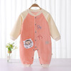 【双层加绒 一体保暖】婴儿加绒连体衣外出秋装男女宝宝哈衣爬服冬季新生儿保暖衣服 商品缩略图2