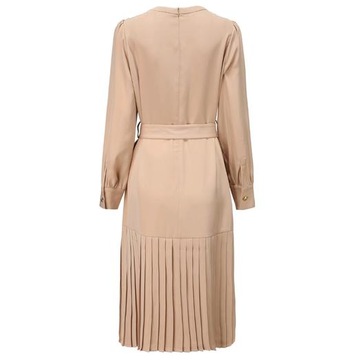 斜门襟压褶连衣裙 商品图1